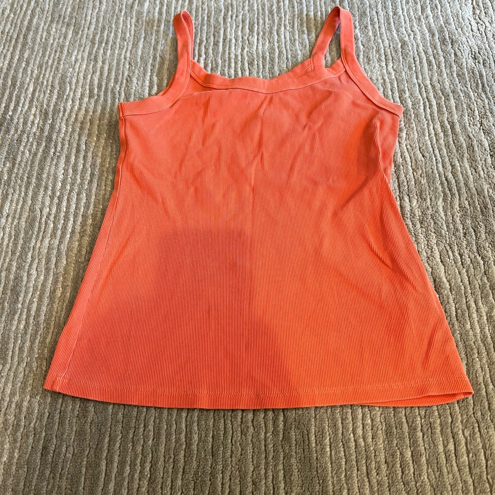 Old Navy Coral-Orange Ribbed Camisole Tank